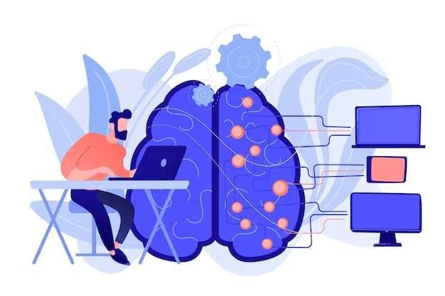 brain-with-digital-circuit-programmer-with-laptop-machine-learning-artificial-intelligence-digital-brain-artificial-thinking-process-concept-vector-isolated-illustration_335657-2246 بهینه سازی موتور جست و جو_طراحی سایت فروشگاهی در اصفهان