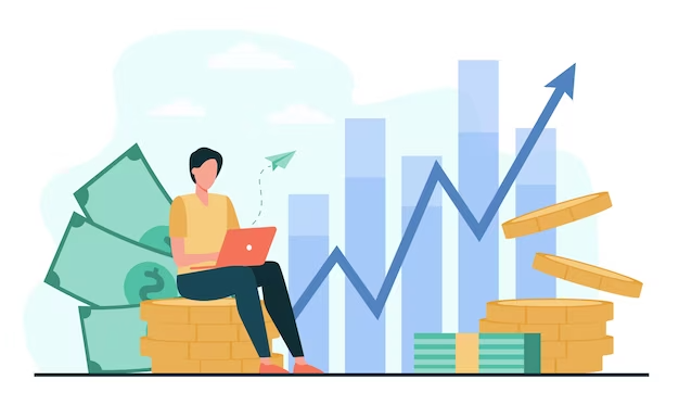 investor-with-laptop-monitoring-growth-dividends-trader-sitting-stack-money-investing-capital-analyzing-profit-graphs-vector-illustration-finance-stock-trading-investment_74855-8432 تعیین هدف_طراحی سایت فروشگاهی در اصفهان