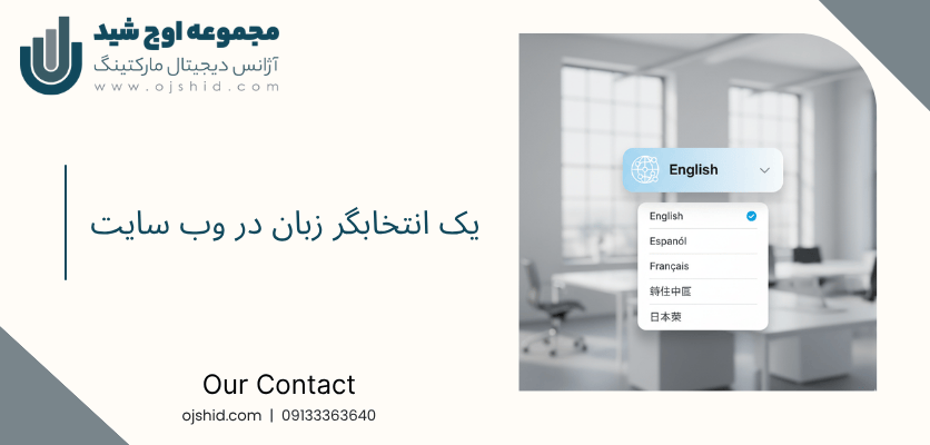 انتخابگر زبان - طراحی سایت چند زبانه