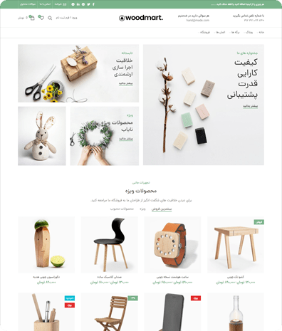 طراحی وب سایت فروشگاه لوازم دستی خانگی