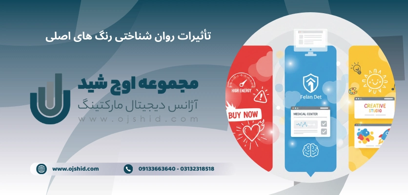 تاثیر روانشناختی رنگ ها - روانشناسی رنگ سایت