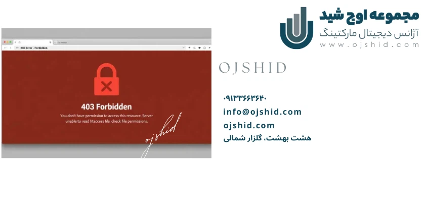 تنظیم صحیح دسترسی‌ ها - خطای 403 ورد پرس