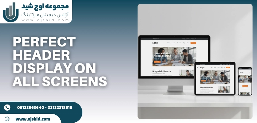 نمایش سربرگ در دستگاه - طراحی هدر سایت